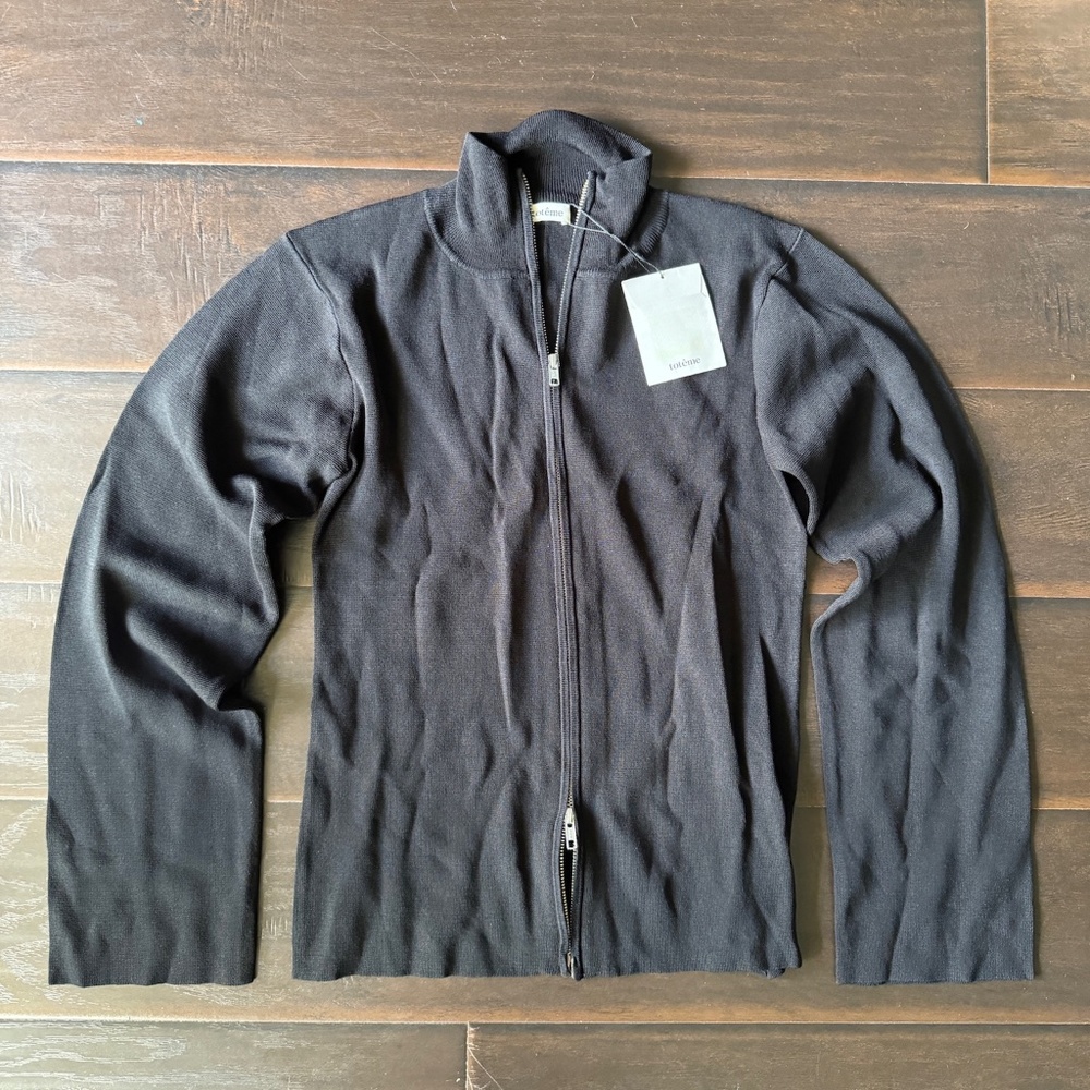 Toteme - Black Jakar Zip Cardigan